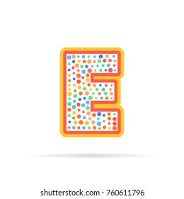 Dots and letter E Logo abstract logo design. Creative symbol design vector illustration isolated on white background