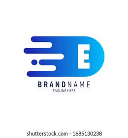 Dots Letter E Logo. Letter Design Vector with Dots. Letter logo template. Gradient color vector. Minimal Line Letter Initial Logo Design Template. Vector Logo Illustration