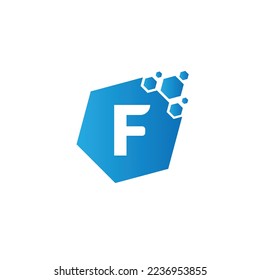 Dots Letter F Logo. F Letter Design Vector with Dots.