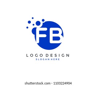 Dots Letter FB Logo Design Template