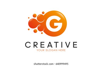 Dots Letter G Logo. G Letter Design Vector with Dots.