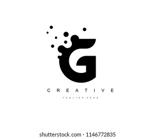 Dots Letter G Monogram Logo Design