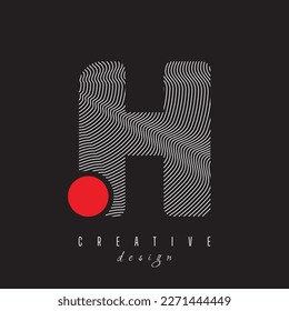 Dots Letter H Logo. H Letter Design Vector with Dots
