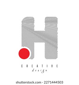 Logo des Dots Letter H. H Letter Design-Vektorgrafik mit Punkten