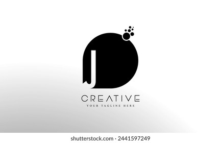 Dots Letter J Logo. J Letter Design Vector with Dots.