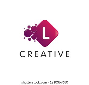 Dots Letter L Logo