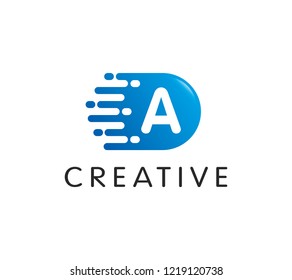 Dots Letter A Logo