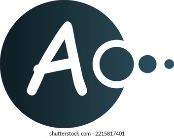 Dots Letter A Logo Design with Gray Color Gradation