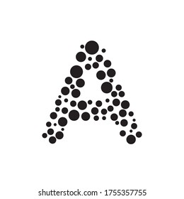 Un vector de diseño de logotipo de letra de puntos