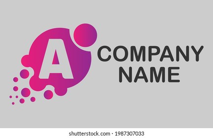 Dots Letter A Logo. A Letter Design Vector with Dots.