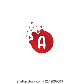 Dots Letter A Logo Design Vector