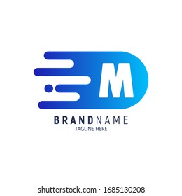 Dots Letter M Logo. Letter Design Vector with Dots. Letter logo template. Gradient color vector. Minimal Line Letter Initial Logo Design Template. Vector Logo Illustration