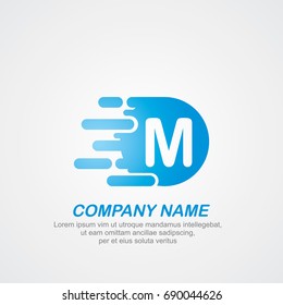 Dots Letter M Logo Design Vector Illustration