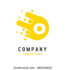 Logo De La Letra Dots O. O Diseño de letras con puntos.