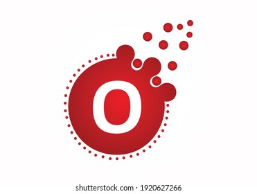 Dots Letter O Logo. O Letter Design Vector with Dots.