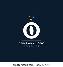 Logo De La Letra Dots O. O Vector de diseño de letras con puntos. Ilustración vectorial de un alfabeto colorido con burbujas.