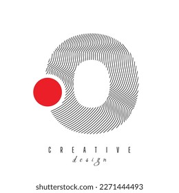 Logo De La Letra Dots O. O Vector de diseño de letras con puntos