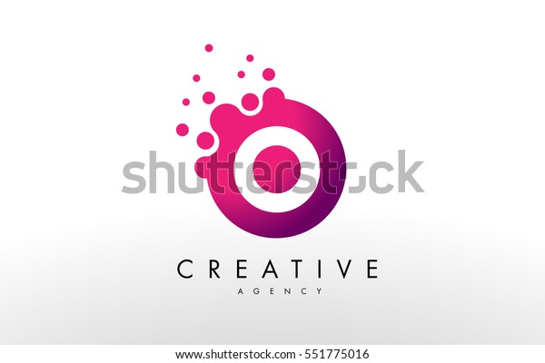 Dots\
Letter O Logo. O Letter Design Vector with\
Dots.