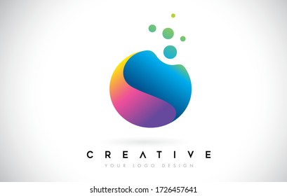 Dots Letter O Logo. O Letter Icon Design Vector with Dots. Vector Lettering Illustration of a Colorful Alphabet with Bubbles.