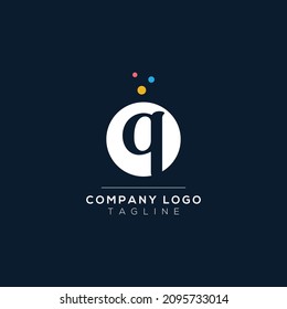 Dots Letter Q Logo. Q Letter Design Vector with Dots. Vector Lettering Illustration of a Colorful Alphabet with Bubbles.