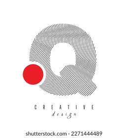 Dots Letter Q Logo. Q Letter Design Vector with Dots