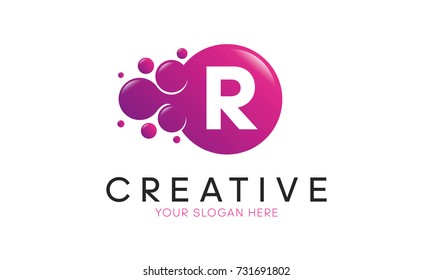 Dots Letter R Logo