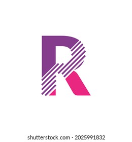 Dots Letter R Logo. R Letter Design Vector with Dots.