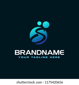Dots Letter S Logo. S Letter Design Vector with Dots.