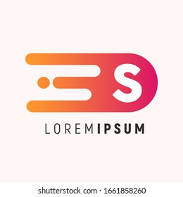 Dots Letter S Logo. Letter Design Vector with Dots. Letter logo template. Gradient color vector. Minimal Line Letter Initial Logo Design Template. Vector Logo Illustration