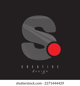 Logotipo de la letra puntos S. Vector de diseño de letras S con puntos