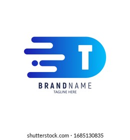 Logotipo de la letra puntos T. Vector de diseño de carta con puntos. Plantilla de logotipo de carta. Vector de color degradado. Plantilla de diseño de logotipo inicial de carta de línea mínima. Ilustración del logotipo del vector