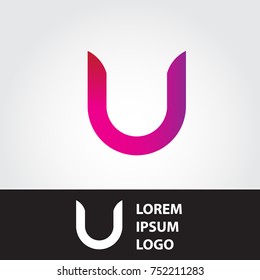 Dots Letter U Logo. U Letter Design Vector with Dots.