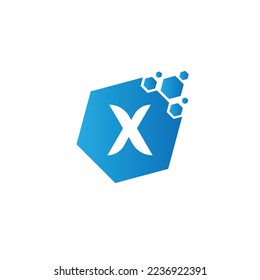 Dots Letter X Logo. X Letter Design Vector with Dots.