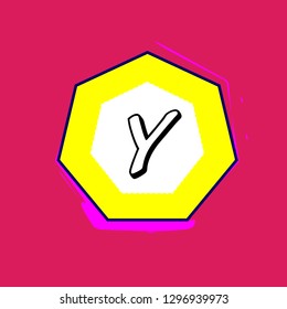 Dots Letter Y Logo. Y Letter Design Vector with Dots. - Vector
