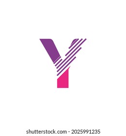 Dots Letter Y Logo. Y Letter Design Vector with Dots.