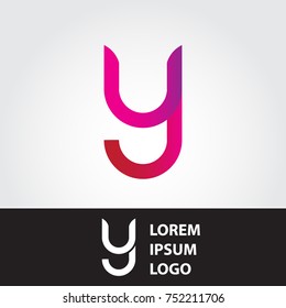 Dots Letter Y Logo. Y Letter Design Vector with Dots.