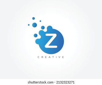 Dots Letter Z Logo. Z Letter Design Vector with Dots. eps 10.