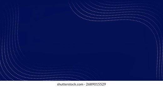 Dots line Blue background abstract with line waves and gradient variation. modern natural