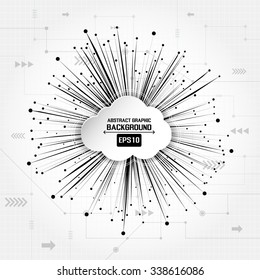 Dots and lines abstract background