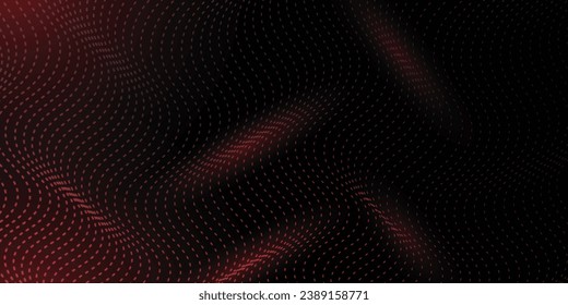 dots lines abstract background with glowing wave. Shiny moving lines design element. Modern purple blue gradient flowing wave lines. Futuristic technology concept. Vector illustration abstract 