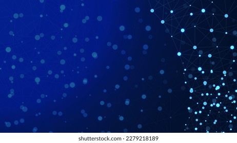 Dots and lines connection. Abstract futuristic network connection background. Vector illustration.
