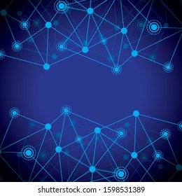 dots and lines connection science background