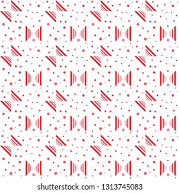 Dots and lines pattern. Elegant vector graphic. Red geometric ornaments wallpaper. Simple and modern shape design. Abstract art. Decorative print for wrapping paper, textile,tiles or cover