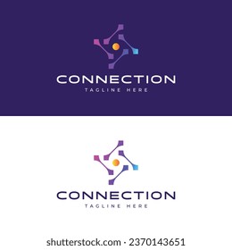 Dots Logo Square Connection Network Science Technology Business Company Innovation Digital Electronic Industry Computer