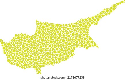 Dots Map Of Cyprus Island