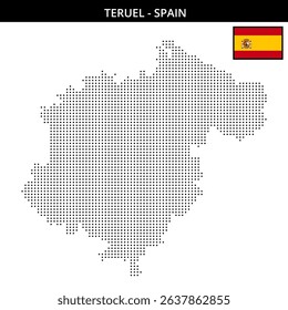Dots map out Teruel's shape in Spain