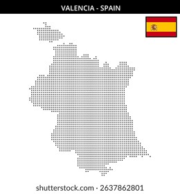 Dots map Valencia Spain uniquely