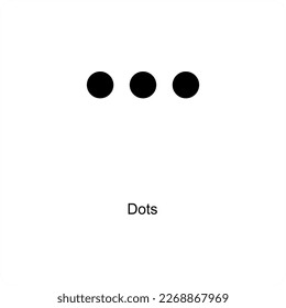 Dots and menu icon concept