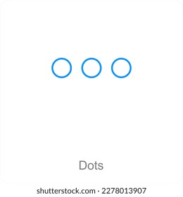Dots and menu icon concept