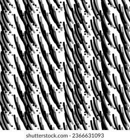 The dots are mixed with vertical overlapping stripes.